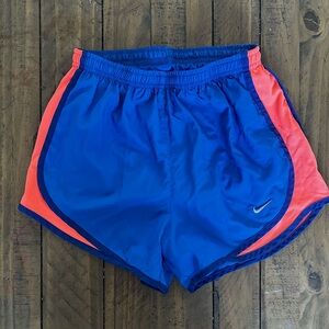 Nike Women’s Royal Blue Athletic Shorts with Coral